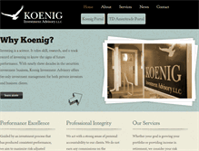 Tablet Screenshot of koeniginvestment.com